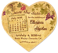 Vineyard Calendar Heart